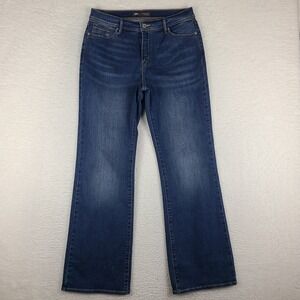 Levi's 513 Jeans Womens 14 32x32 Boot Cut Perfectly Slimming Dark Wash Denim